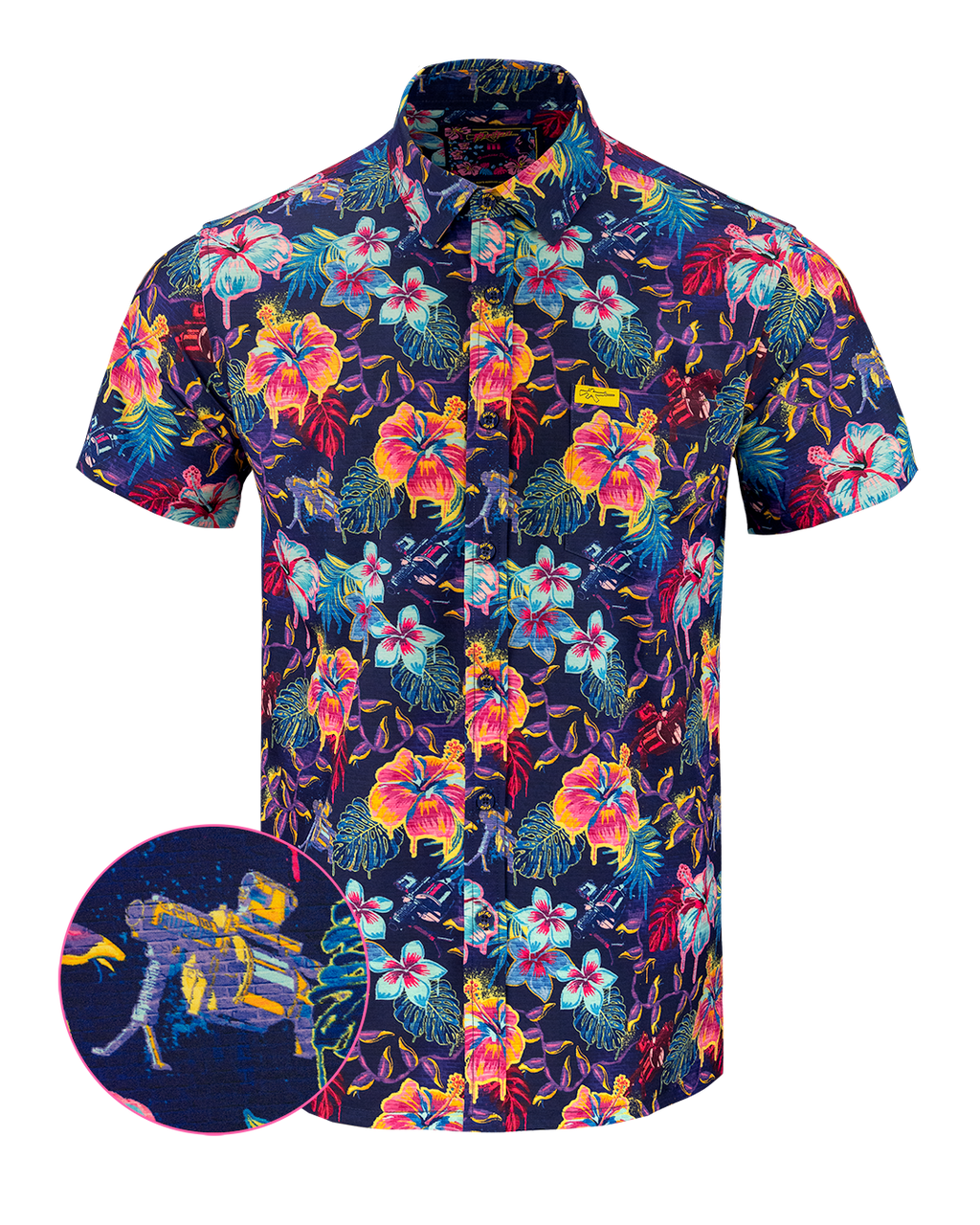 Retro Rifle - Men's Button Down - Hawaiian Drip