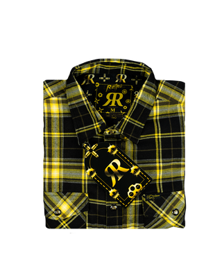 High Roller (Gold) Flannel (Pearl Snaps)