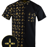High Roller Split (Gold) Button Down