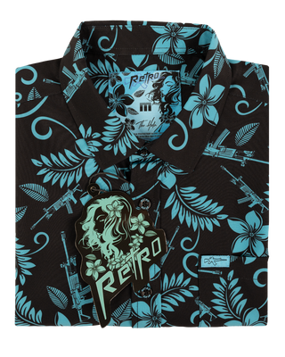 Hula (Black/Cyan) Button Down
