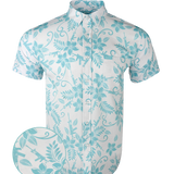 Hula (White/Mint) Button Down