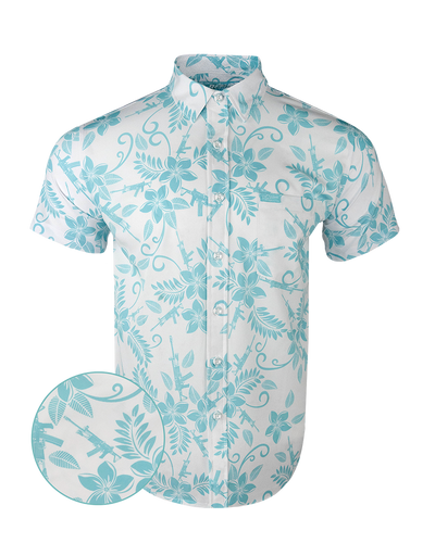 Hula (White/Mint) Button Down