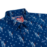 Lady Liberty (Blue) Button Down