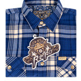Los Charro (Blue) Flannel (Pearl Snaps)