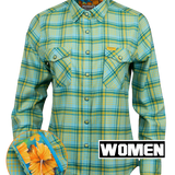 Mystery Machine Gun (Womens) Flannel (Snaps)