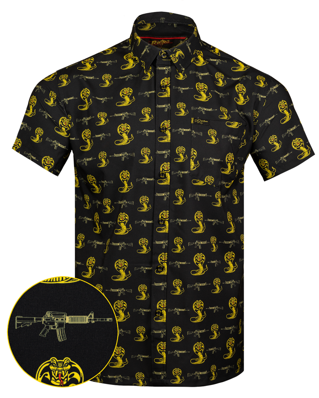 No Mercy Button Down – Retro Rifle