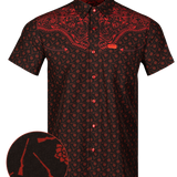 Old Silence (Red) Button Down (Pearl Snaps)