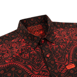 Old Silence (Red) Button Down (Pearl Snaps)