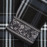 Old Silence Black/White Flannel (Womens) (Pearl Snaps)