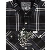 Old Silence Black/White Flannel (Womens) (Pearl Snaps)
