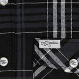 Old Silence Black/White Flannel (Womens) (Pearl Snaps)