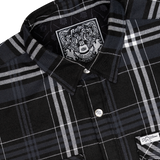 Old Silence Black/White Flannel (Womens) (Pearl Snaps)