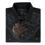 Old Silence (Blackout) Button Down (Pearl Snaps)