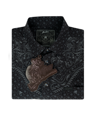 Old Silence (Blackout) Button Down (Pearl Snaps)