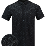 Old Silence (Blackout) Button Down (Pearl Snaps)