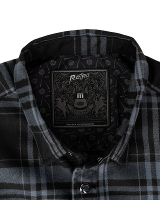 Old Silence (Blackout) Flannel (Pearl Snaps)