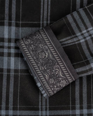 Old Silence (Blackout) Flannel (Pearl Snaps)