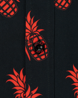 Pineapple Grenade (Black/Red) Button Down