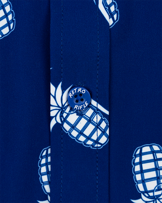 Pineapple Grenade (Navy) Button Down