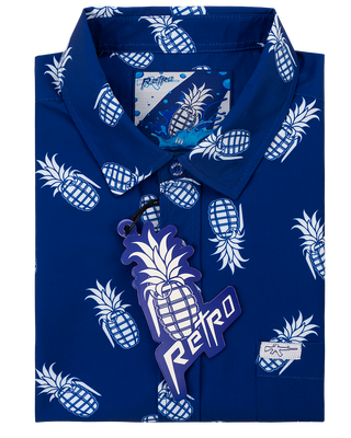 Pineapple Grenade (Navy) Button Down