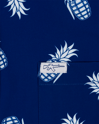 Pineapple Grenade (Navy) Button Down