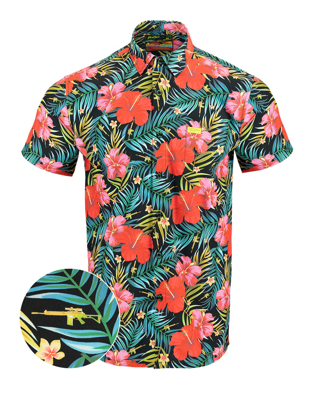 Retro Rifle - Men's Button Down - Paradise