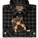 Peacemaker (Black) Flannel (Pearl Snaps)