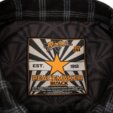 Peacemaker (Black) Flannel (Pearl Snaps)