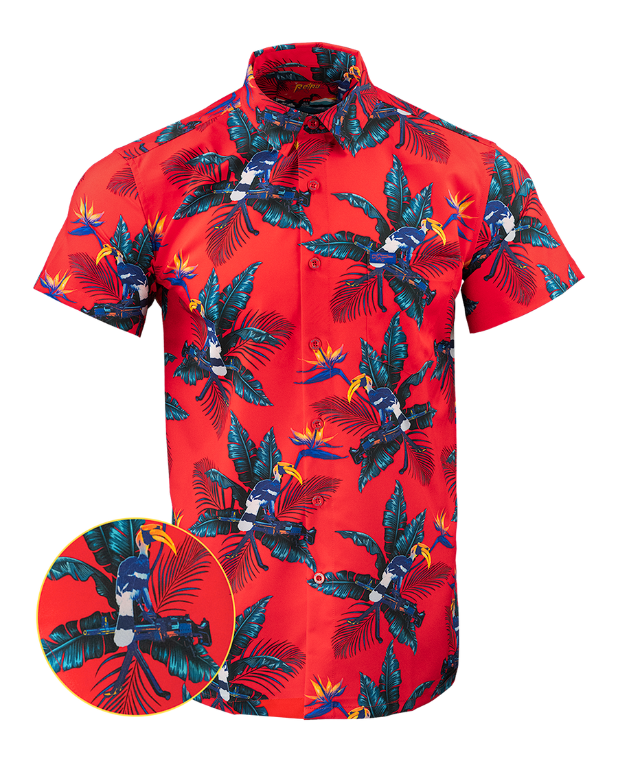 Retro Rifle - Men's Button Down - Perched