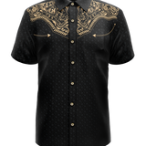 Old Silence Black/Gold Button Down (Pearl Snaps)