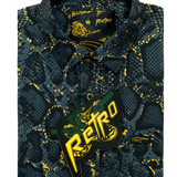 Python (Black) Button Down