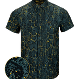 Python (Black) Button Down