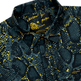 Python (Black) Button Down