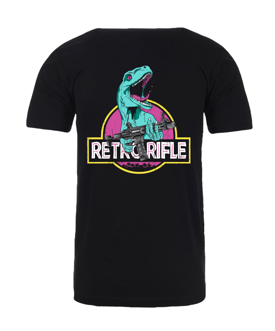Retro Rifle Tee Retro Rifle - Men's T-Shirt - Dinosaur Tee