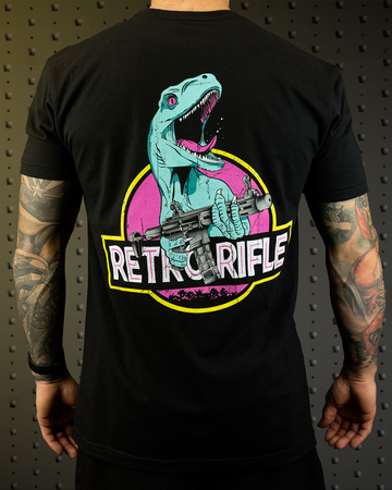 Retro Rifle Tee Retro Rifle - Men's T-Shirt - Dinosaur Tee