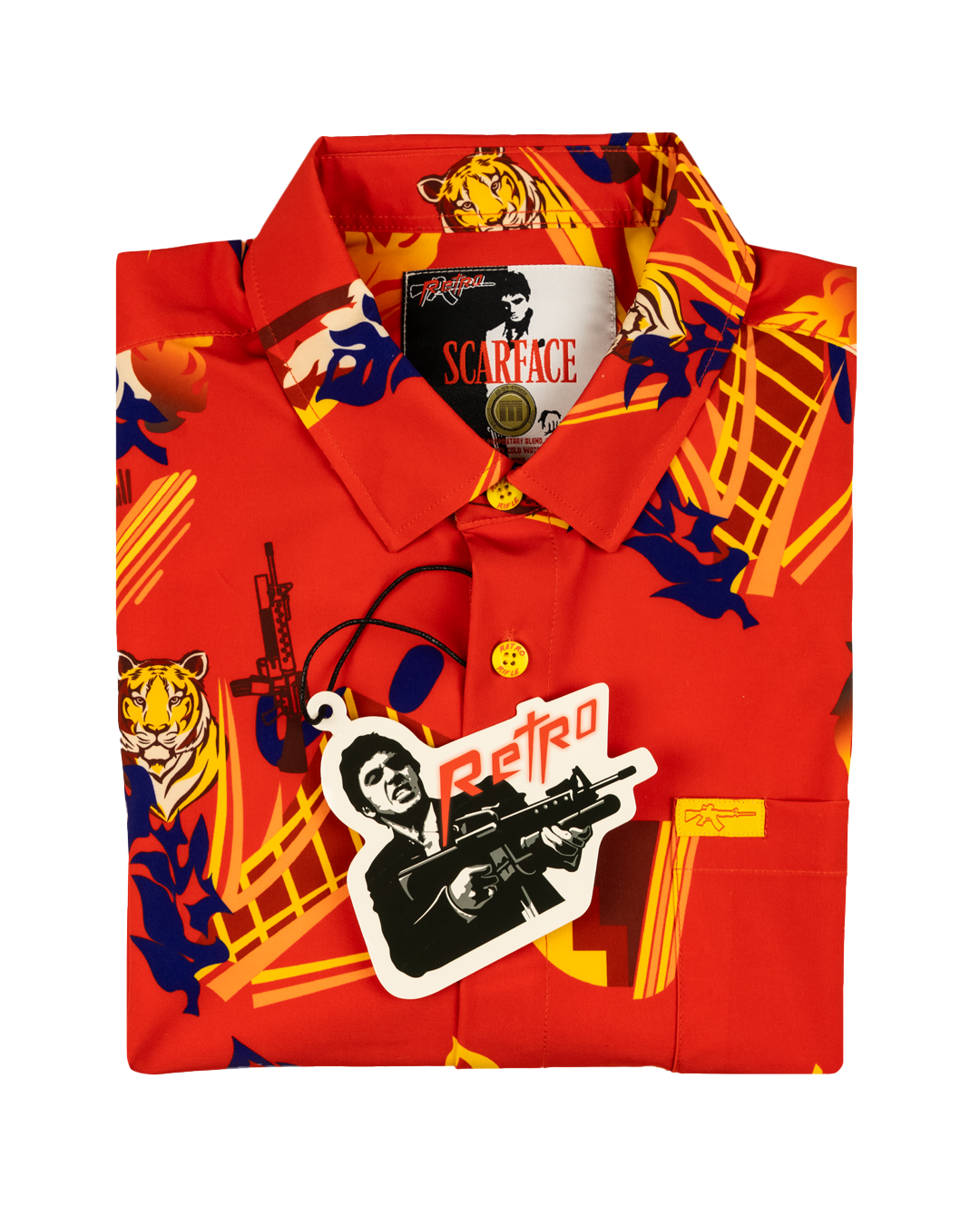 scarface dress shirt Cotton On Men's Box Fit License T-Shirt - Black