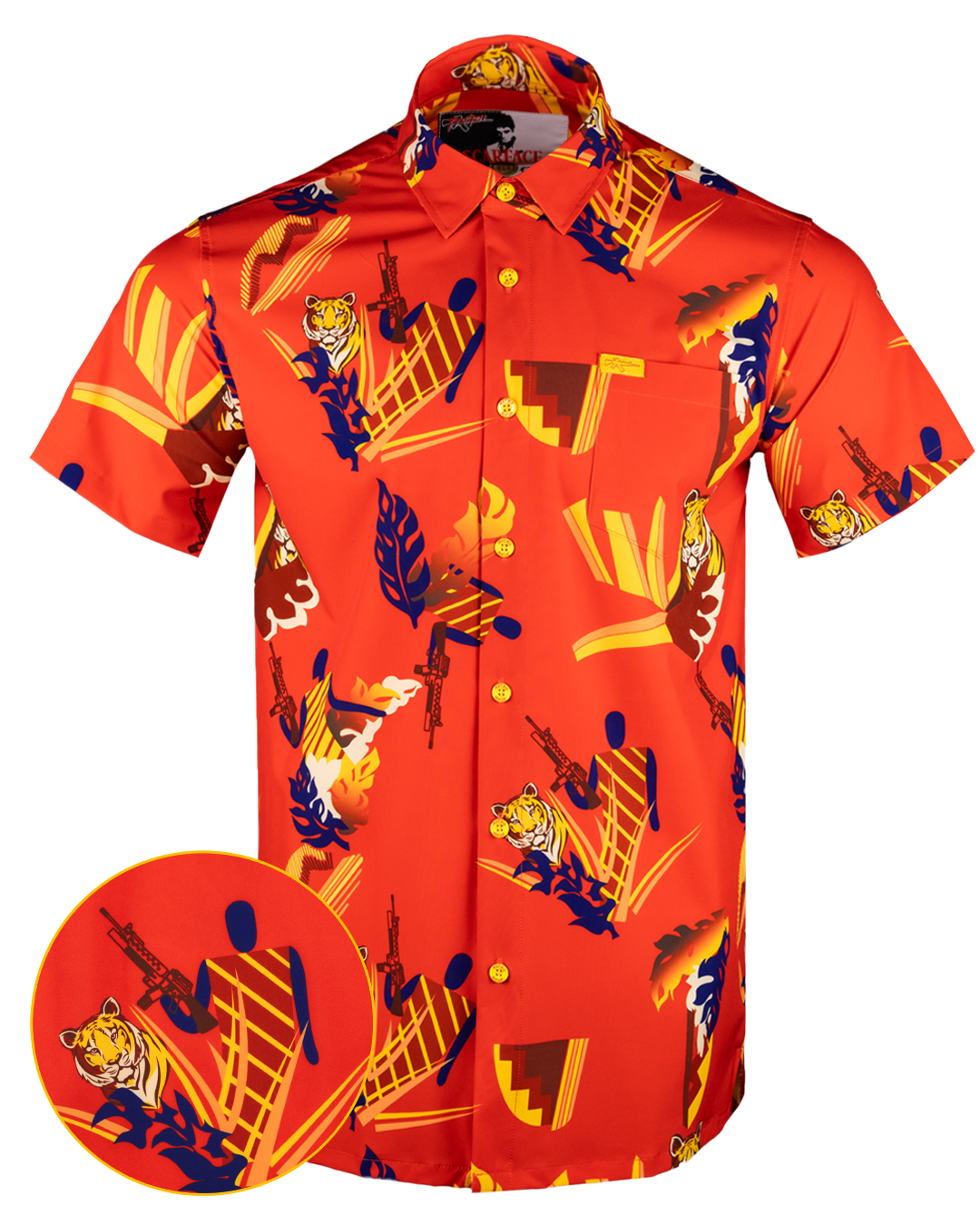 scarface dress shirt Vintage Scarface button up shirt L (42-44)