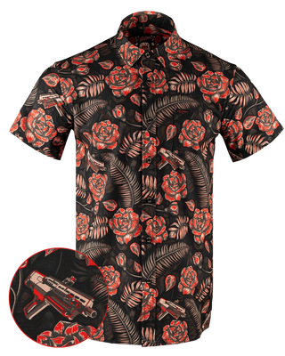 Shotgun Safari V2 (Red/Black) Button Down