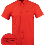 Solid Button Down (Red)