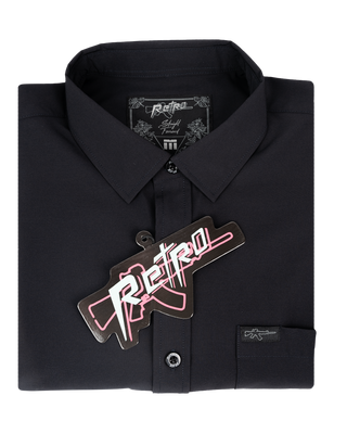 Solid Button Down (Black)