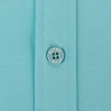 Solid Button Down (Cyan)