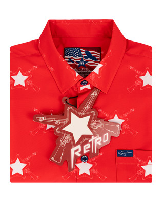 Stars & BARS (Red) Button Down