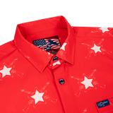 Stars & BARS (Red) Button Down