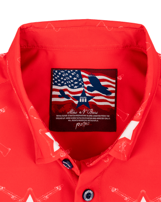 Stars & BARS (Red) Button Down