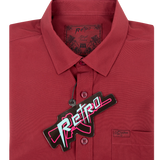 Solid Button Down (Maroon)
