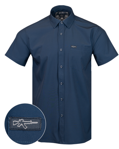Solid Button Down (Navy)