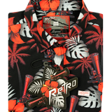 Suppressed (Black/Red) Button Down