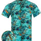 Surfs Up (Teal) Button Down