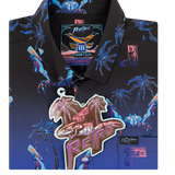 Synth Crab (Blue) Button Down (Pearl Snaps)