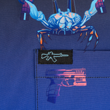 Synth Crab (Blue) Button Down (Pearl Snaps)